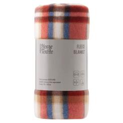 Плед Ardesto Fleece 100% поліестер, клітинка, біло-коричневий 1 Фото
