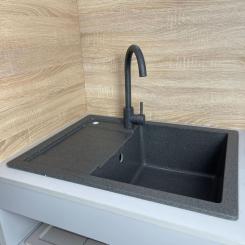 Мойка кухонная Adamant Anila графіт + змішувач Фото 1