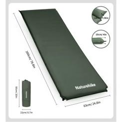 Матрас надувной Naturehike CNK2450WS020, 200х63х10 см, темно-зелений Фото 1