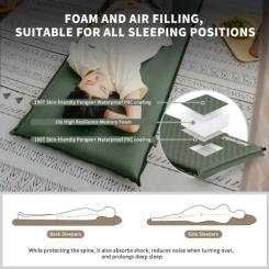 Матрас надувной Naturehike CNK2450WS020, 200х63х10 см, темно-зелений Фото 4