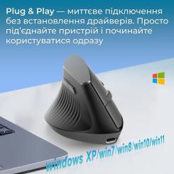 Мышка Ajazz i300 Wireless/Bluetooth/USB Black Фото 11