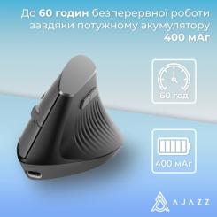 Мышка Ajazz i300 Wireless/Bluetooth/USB Black Фото 8