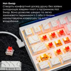 Клавиатура Ajazz NK68 Red Switch USB UA White Фото 10