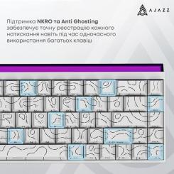 Клавиатура Ajazz NK68 Red Switch USB UA White Фото 11
