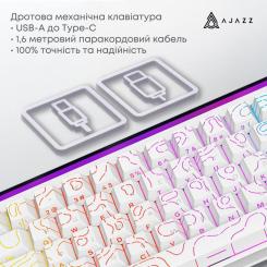Клавиатура Ajazz NK68 Red Switch USB UA White Фото 6