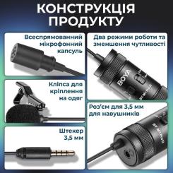 Микрофон Boya BY-M1 Pro II Black Фото 10