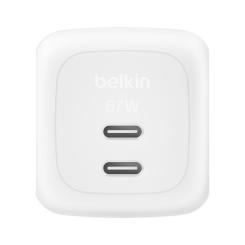 Зарядное устройство Belkin 2xUSB-C PD67W GaN PPS white Фото 1