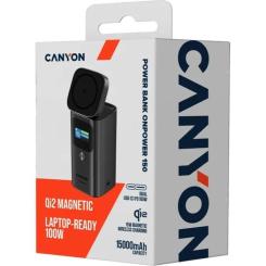Батарея универсальная Canyon 15000mAh OnPower 150 Qi2 magnetic Grey Фото 7