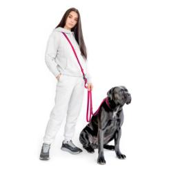 Поводок для собак WAUDOG Nylon Mono світловідбивний М рожевий Фото 3