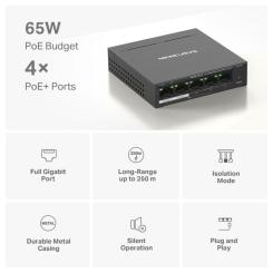 Коммутатор сетевой Mercusys MS105GP Фото 3