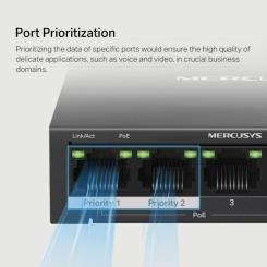 Коммутатор сетевой Mercusys MS105GP Фото 7