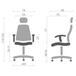 Офисное кресло Аклас Булат R-SR (DV-97 Dark gray) Фото 4