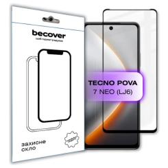 Стекло защитное BeCover Tecno POVA 7 Neo (LJ6) Black Фото