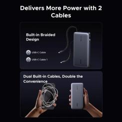 Батарея универсальная Ugreen 25000mAh 165W DualCable Фото 6