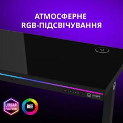 Компьютерный стол Lorgar PRO 80W Wood Black Фото 9