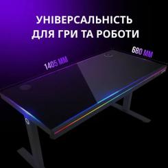 Компьютерный стол Lorgar PRO 80W Wood Black Фото 7