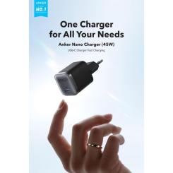 Зарядное устройство Anker USB-C 45W Nano Charger black Фото 1