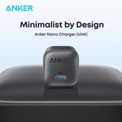Зарядное устройство Anker USB-C 45W Nano Charger black Фото 2