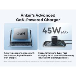 Зарядное устройство Anker USB-C 45W Nano Charger black Фото 3