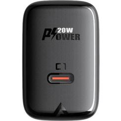Зарядное устройство Acefast 1xUSB-C PD20W A1 black Фото 1