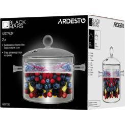 Кастрюля Ardesto Black Mars 2л, боросилікатне скло Фото 3