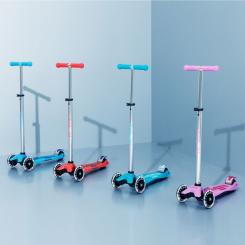 Самокат Micro серії Maxi Deluxe Glow LED" Синій кришталь" Фото 9