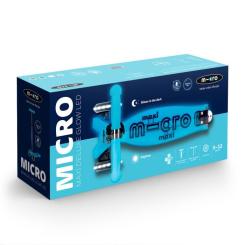 Самокат Micro серії Maxi Deluxe Glow LED" Синій кришталь" Фото 4