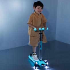 Самокат Micro серії Maxi Deluxe Glow LED" Синій кришталь" Фото 5