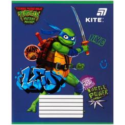 Тетрадь Kite Ninja Turtles, 12 листов, косая линия Фото 5