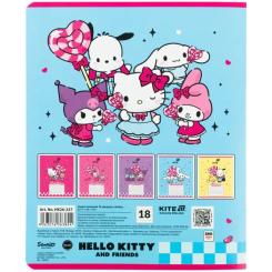Тетрадь Kite Hello Kitty and Friends, 18 аркушів, лінія Фото 5