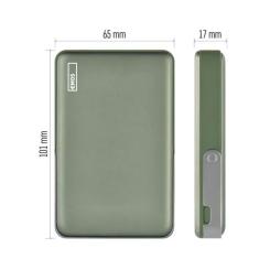 Батарея универсальная EMOS 10000mAh, MagSafe, 20W, green Фото 4