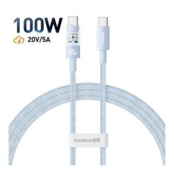 Дата кабель Baseus USB-C to USB-C 1.0m 100W blue Фото 1