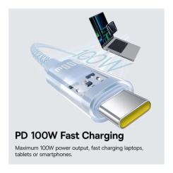 Дата кабель Baseus USB-C to USB-C 1.0m 100W blue Фото 3