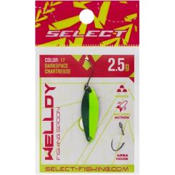 Блесна Select Welldy 2.5g 31mm 17 DarkSpace Chartreuse Фото 1