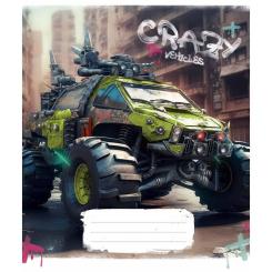 Тетрадь Школярик Monster trucks 36 аркушів лінія Фото