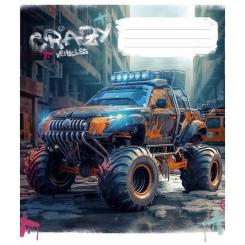 Тетрадь Школярик Monster trucks 36 аркушів лінія Фото 3