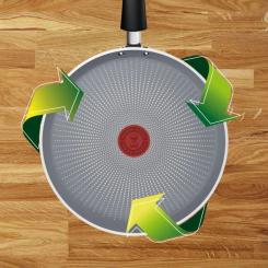 Сковорода Tefal Halo EUCALYPTUS, 25см, алюміній, бакеліт, сірий Фото 4