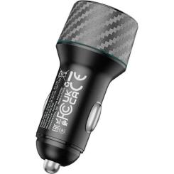Зарядное устройство BOROFONE 2xUSB QC3.0 36W car adapter black Фото 3