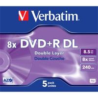 Диск DVD Verbatim 8.5Gb 8x Jewel 5шт Matt Silver Фото
