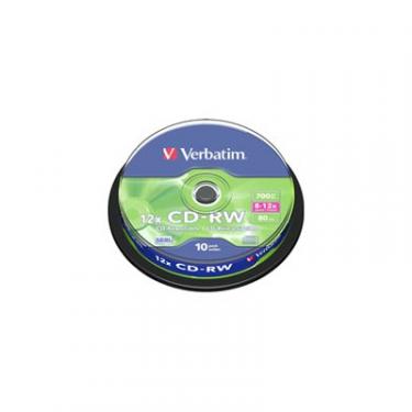 Диск CD Verbatim CD-RW 700Mb 12x Cake box 10шт Фото