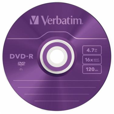 Диск DVD Verbatim 4.7Gb 16X Slim case 5 шт Color Фото 2