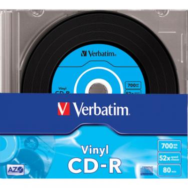 Диск CD Verbatim CD-R 700Mb 52x Slim case Vinyl AZO Фото 1