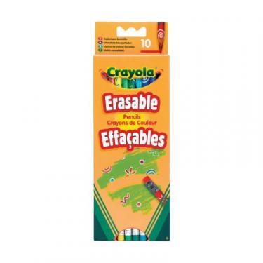 Набор для творчества Crayola 10 цветных карандашей с ластиками Фото