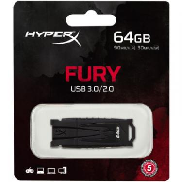 USB флеш накопитель Kingston 64GB HyperX Fury USB 3.0 Фото 3