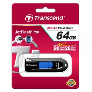 USB флеш накопитель Transcend 64GB JetFlash 790 USB 3.0 Фото 4