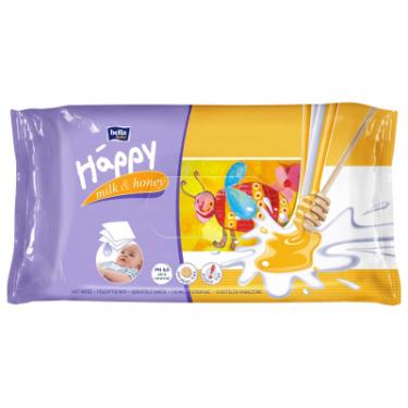 Детские влажные салфетки Bella Baby Happy Milk & Honey Economy Pack 2 х 64 шт Фото 1
