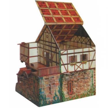 Сборная модель Умная бумага Водяная мельница серии Средневековый город Фото 3