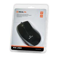 Мышка REAL-EL RM-280, USB, black Фото 3