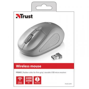 Мышка Trust_акс Primo Wireless Mouse grey Фото 4