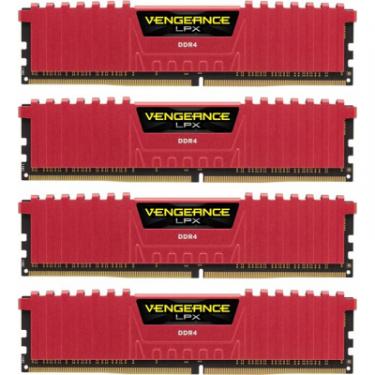 Модуль памяти для компьютера Corsair DDR4 16GB (4x4GB) 2800 MHz Vengeance LPX Red Фото